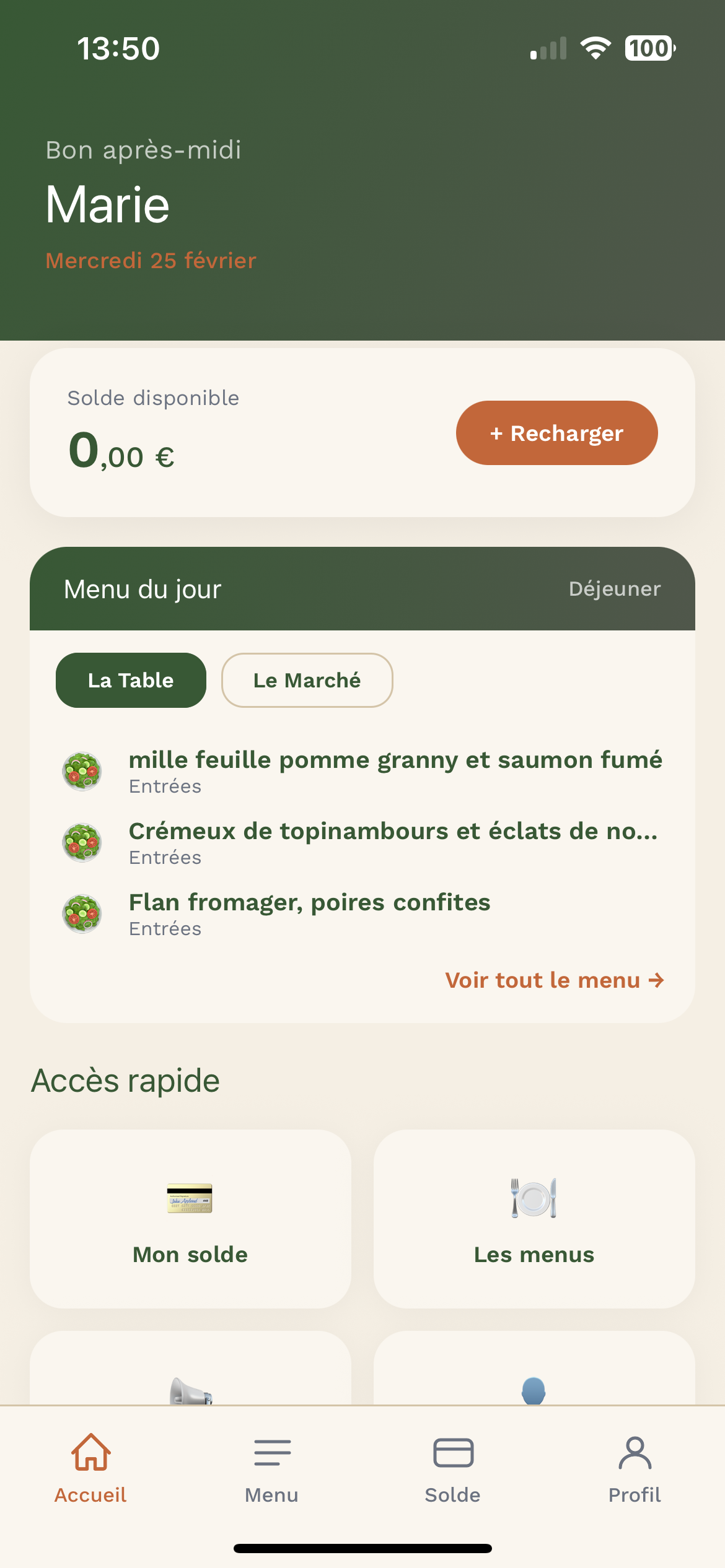 Mesa App - Accueil